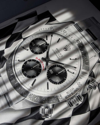 Tribute To Rolex Daytona 6265 "Big Red" Watch Art Print — Horological Art Print by Artist Tamás Fehér