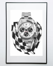 Load image into Gallery viewer, Tribute To Rolex Daytona 6265 "Big Red" Watch Art Print — Horological Art Print by Artist Tamás Fehér