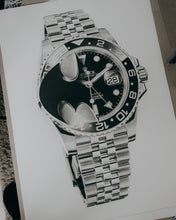 Load image into Gallery viewer, "Batman" GMT-Master II Watch Drawing — Horological Art Print by Artist Tamás Fehér