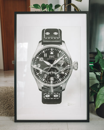 "Big Pilot" & Spitfire Watch Drawing — Horological Art Print by Artist Tamás Fehér