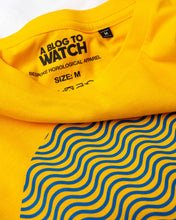 Load image into Gallery viewer, &quot;Tribute To The Wave Dial&quot; Print T-Shirt In Yellow — Horological Apparel