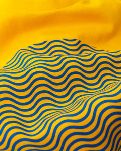 "Tribute To The Wave Dial" Print T-Shirt In Yellow — Horological Apparel