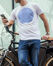 Load image into Gallery viewer, "Tribute To The Wave Dial" Print T-Shirt In White — Horological Apparel