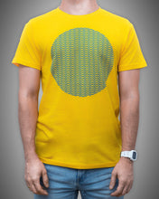 Load image into Gallery viewer, "Tribute To The Wave Dial" Print T-Shirt In Yellow — Horological Apparel