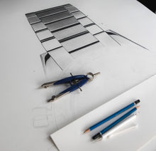 Load image into Gallery viewer, "Tribute To Ed White's Speedmaster" Watch Drawing — Horological Art Print by Artist Tamás Fehér