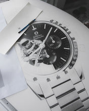 Load image into Gallery viewer, "Tribute To Ed White's Speedmaster" Watch Drawing — Horological Art Print by Artist Tamás Fehér