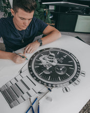 Load image into Gallery viewer, "Tribute To Ed White's Speedmaster" Watch Drawing — Horological Art Print by Artist Tamás Fehér