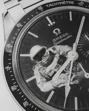 Load image into Gallery viewer, "Tribute To Ed White's Speedmaster" Watch Drawing — Horological Art Print by Artist Tamás Fehér