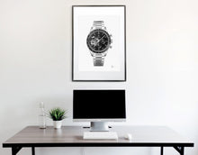 Load image into Gallery viewer, "Tribute To Ed White's Speedmaster" Watch Drawing — Horological Art Print by Artist Tamás Fehér