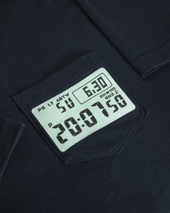 "Iconic Digital Display" Luminescent Pocket Tee — Horological Apparel