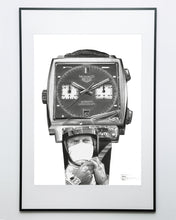 Load image into Gallery viewer, "Le Mans Chronograph" Watch Drawing — Horological Art Print by Artist Tamás Fehér