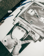 Load image into Gallery viewer, "Le Mans Chronograph" Watch Drawing — Horological Art Print by Artist Tamás Fehér