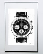 Load image into Gallery viewer, "Navitimer" Watch Drawing — Horological Art Print by Artist Tamás Fehér