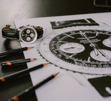 Load image into Gallery viewer, "Navitimer" Watch Drawing — Horological Art Print by Artist Tamás Fehér