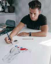 Load image into Gallery viewer, Tribute To The Pepsi GMT Watch Drawing — Horological Art Print by Artist Tamás Fehér