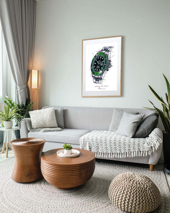 Rolex Submariner Date Green 126610LV Tribute — Horological Art Print by Artist Ben Li