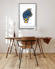 Load image into Gallery viewer, Rolex Submariner Date Two-Tone 126613LB Tribute — Horological Art Print by Artist Ben Li