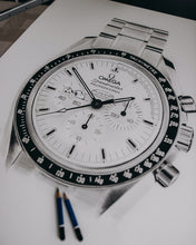 Load image into Gallery viewer, "Moonwatch Snoopy Apollo 13" Watch Drawing — Horological Art Print by Artist Tamás Fehér