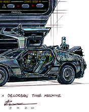Load image into Gallery viewer, Casio CA-53W Watch Drawing & Tribute To Back To The Future — Horological Art Print by Artist Ben Li
