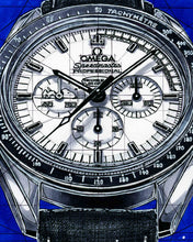 Load image into Gallery viewer, Omega Moonwatch Snoopy Award 45th Anniversary Watch Drawing — Horological Art Print by Artist Ben Li