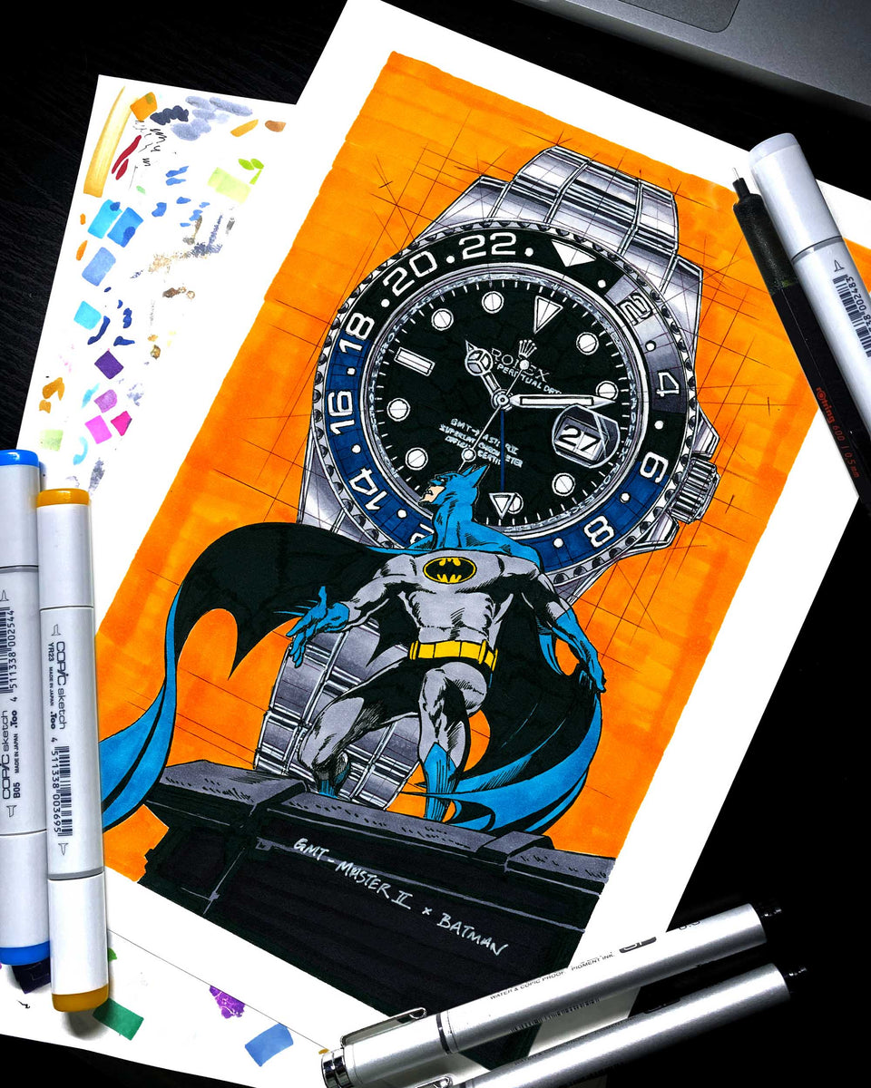 Watch Drawing Tribute To Rolex Submariner Date 126610LV By Ben Li –  aBlogtoWatchStore
