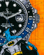 Load image into Gallery viewer, Rolex GMT-Master II Batman Tribute — Horological Art Print by Artist Ben Li