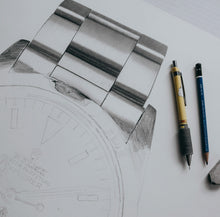 Load image into Gallery viewer, "Tribute To The Explorer" Watch Drawing — Horological Art Print by Artist Tamás Fehér