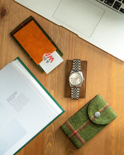 Load image into Gallery viewer, Watch Carry Pouch In "Window Pane" Sherry Tweed by Holland & Sherry