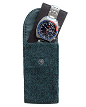 Load image into Gallery viewer, Watch Carry Pouch In "Crown Green" Harris Tweed by Holland & Sherry