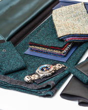 Load image into Gallery viewer, Watch Carry Pouch In &quot;Crown Green&quot; Harris Tweed by Holland &amp; Sherry