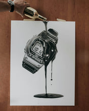 Load image into Gallery viewer, "Tribute To The DW5600 G-Shock" Watch Drawing — Horological Art Print by Artist Tamás Fehér