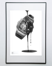 Load image into Gallery viewer, "Tribute To The DW5600 G-Shock" Watch Drawing — Horological Art Print by Artist Tamás Fehér