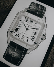 Load image into Gallery viewer, &quot;Tribute to Santos 2020&quot; Watch Drawing — Horological Art Print by Artist Tamás Fehér