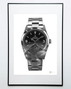"Tribute To The Explorer" Watch Drawing — Horological Art Print by Artist Tamás Fehér