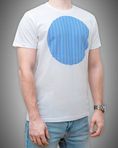 "Tribute To The Wave Dial" Print T-Shirt In White — Horological Apparel