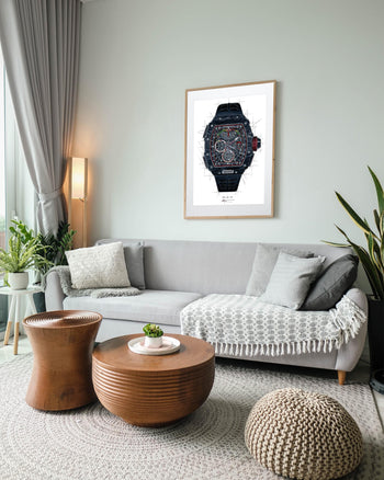 Richard Mille RM 50-03 Chronograph Watch Tribute — Horological Art Print by Artist Ben Li