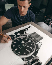 Load image into Gallery viewer, Tribute To Sean Connery &amp; His Bond Rolex Submariner 6538 — Horological Art Print by Artist Tamás Fehér