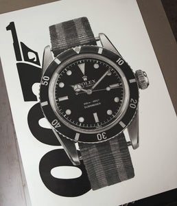 Tribute To Sean Connery & His Bond Rolex Submariner 6538 — Horological Art Print by Artist Tamás Fehér