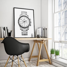 Load image into Gallery viewer, &quot;Moonwatch Snoopy Apollo 13&quot; Watch Drawing — Horological Art Print by Artist Tamás Fehér