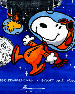 Omega Moonwatch Snoopy Award 45th Anniversary Watch Drawing — Horological Art Print by Artist Ben Li