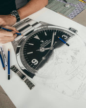 Load image into Gallery viewer, &quot;Tribute To The Explorer&quot; Watch Drawing — Horological Art Print by Artist Tamás Fehér