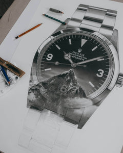 "Tribute To The Explorer" Watch Drawing — Horological Art Print by Artist Tamás Fehér