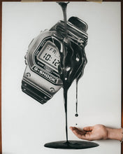 Load image into Gallery viewer, &quot;Tribute To The DW5600 G-Shock&quot; Watch Drawing — Horological Art Print by Artist Tamás Fehér